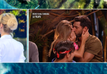 Roger Balduino dà un bacio a Estefania Bernal in diretta a L'Isola dei Famosi 2022